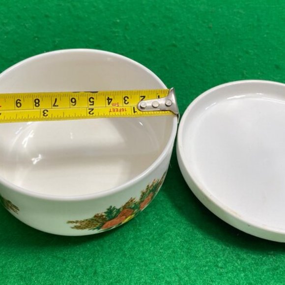 Vintage Italglass Ceramic Lidded Dish,Elegant Trinket Ring Storage Box - Picture 5 of 10